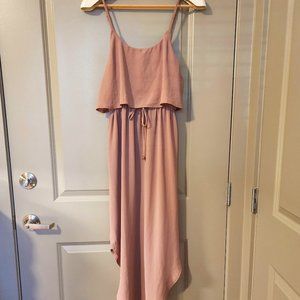 Nerlerolian Old Rose color long tank top dress-Size M